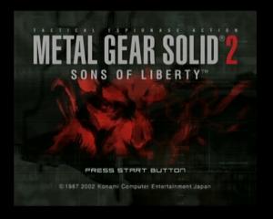Metal Gear Solid 2: Sons of Liberty Title Screen